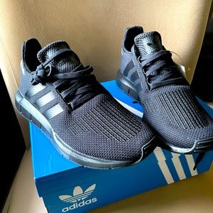 Brand NEW Adidas Swift Run Shoes NEVER WORN. Comes with Box. All Black.